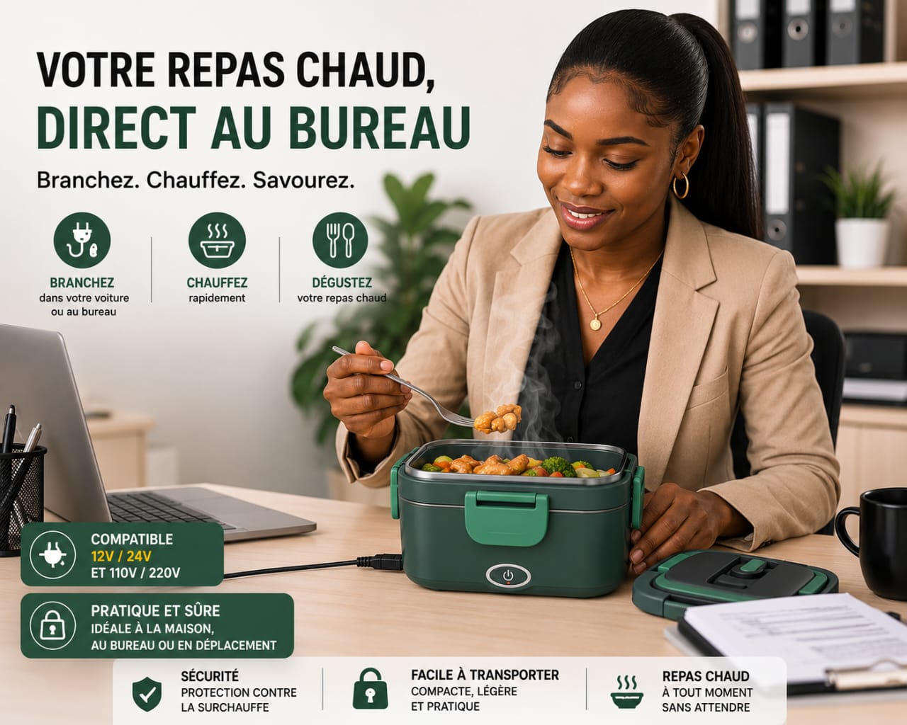 Lunch Box Électrique Chauffante⚡